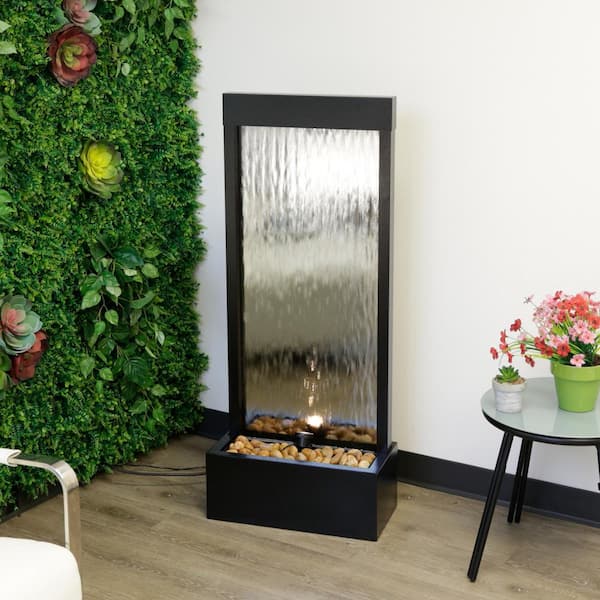 フォンテーヌFONTAINE Sunnydaze Decor 55-in H Stone Water Tiered Outdoor Fountain