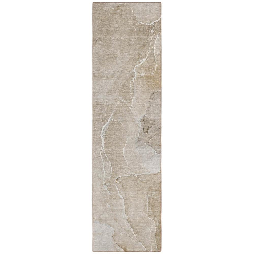 Beige 2 ft. x 8 ft. Abstract Indoor / Outdoor Area Rug price history on PriceWatchPro