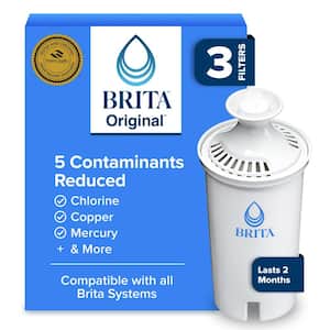 Standard Water Pitcher Replacement Water Filters, BPA Free (3-Pack)