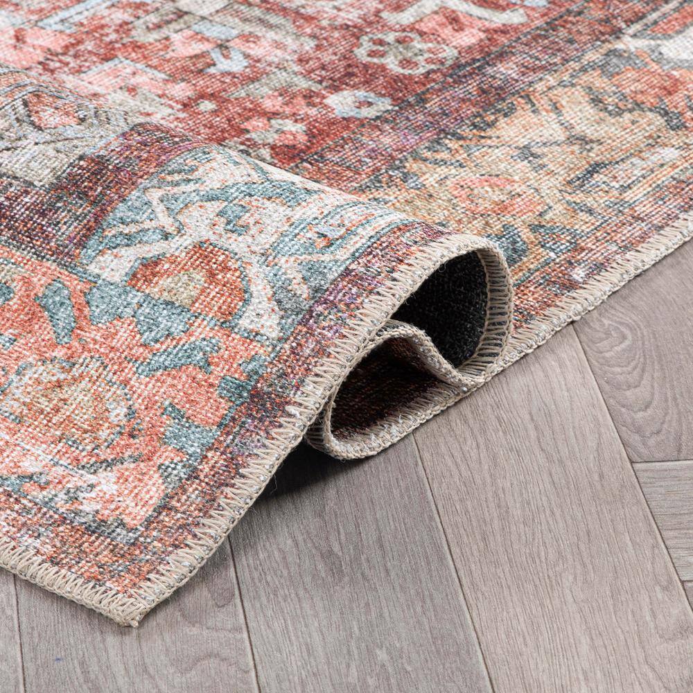 Vintage Boho Medallion Multi-Color Synthetic 2'x3' Area Rug