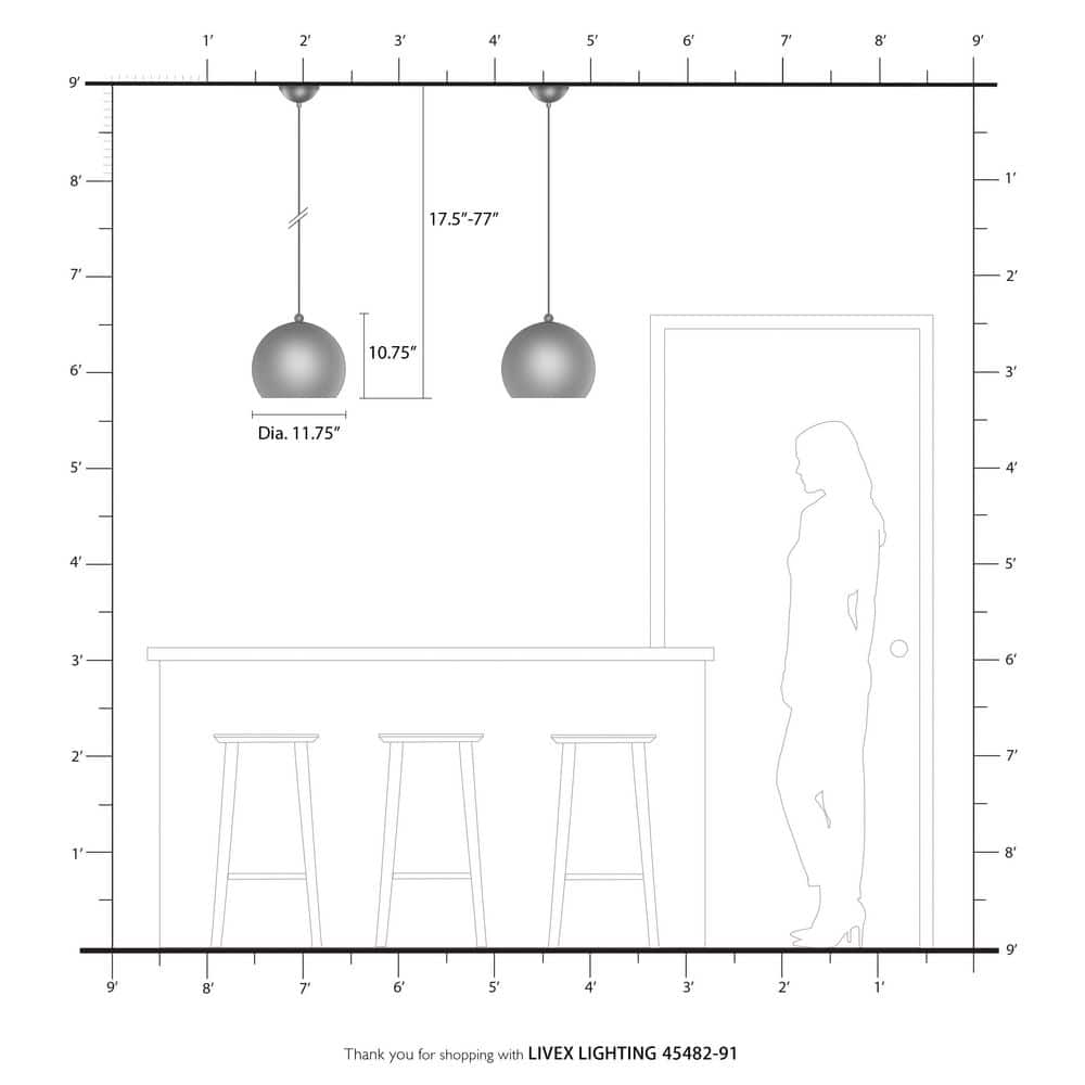 Stockton Brushed Nickel and Chrome Globe Pendant Light