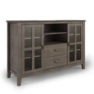 Simpli Home Artisan Solid Wood 53 in. Wide Transitional TV Media Stand ...