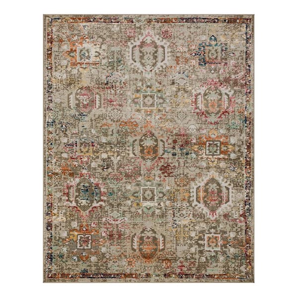 Medallion Tan 7 ft. 10 in. x 10 ft. Indoor Area Rug