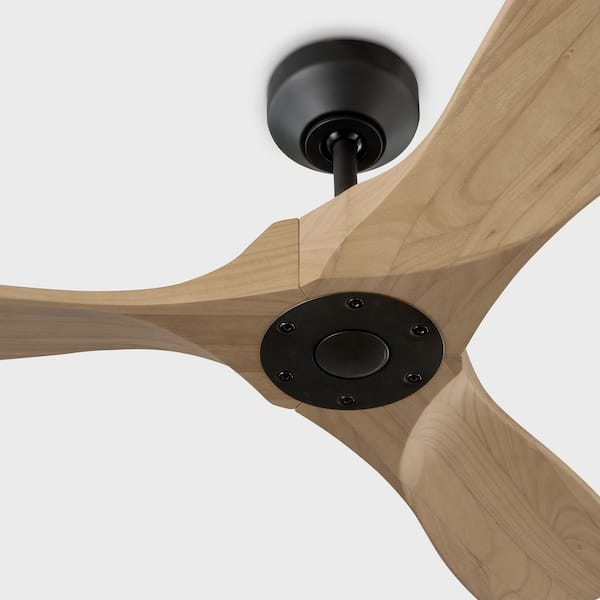 Generation Lighting - Maverick Smart 44 in., Indoor/Outdoor Midnight Black Modern Downrod Mount Ceiling Fan with Remote Included