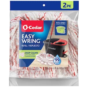 EasyWring Deep Clean Spin Mop Head Replacements, 40% More Scrubbing Power, Washable Microfiber Refills (2-Pack)