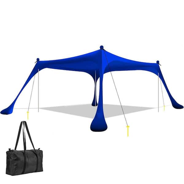 10 ft. x 10 ft. Beach Tent Pop Up Shade Canopy Sun Shelter UPF50+ with Carrying Bag