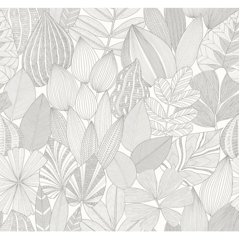 Mathias Grey Botanical Non-Pasted Wallpaper price history on PriceWatchPro