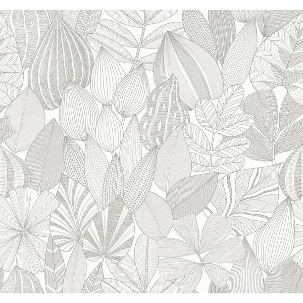 Mathias Grey Botanical Non-Pasted Wallpaper