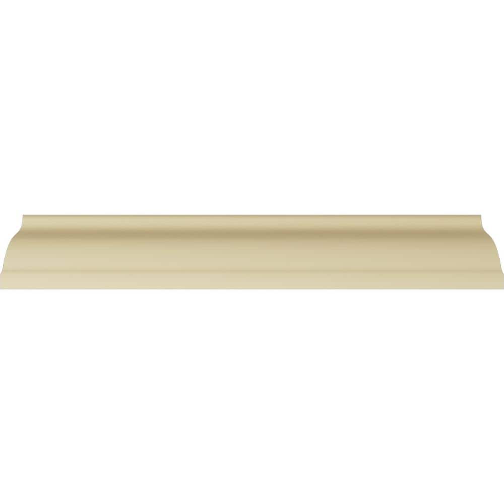 Primed White Geometric Crown Moulding Sample, 12 in
