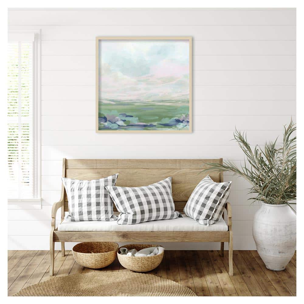 Lavender Scape I Svelte Natural Framed Graphic Art Print