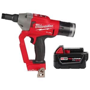 M18 FUEL ONE-KEY 18V Lithium-Ion Brushless Cordless 1/4 in. Lockbolt Tool w/5.0 ah Battery