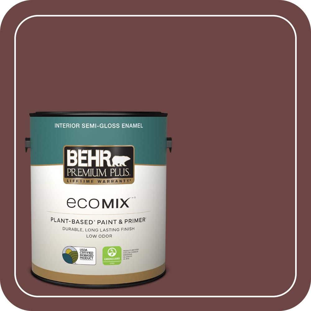 1 gal. #QE-08 Oxford Semi-Gloss Enamel EcoMix Plant-Based Interior Paint & Primer price history on PriceWatchPro