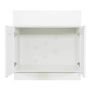 Anchester Assembled 36 in. x 34.5 in. x 24 in. Sink Base Cabinet with 2-Door in Classic White