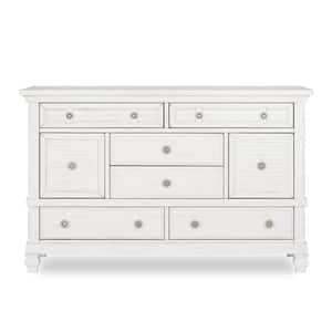 Signature Cape May 6-Drawer Weathered White Dresser Product Dimensions 54x18x33