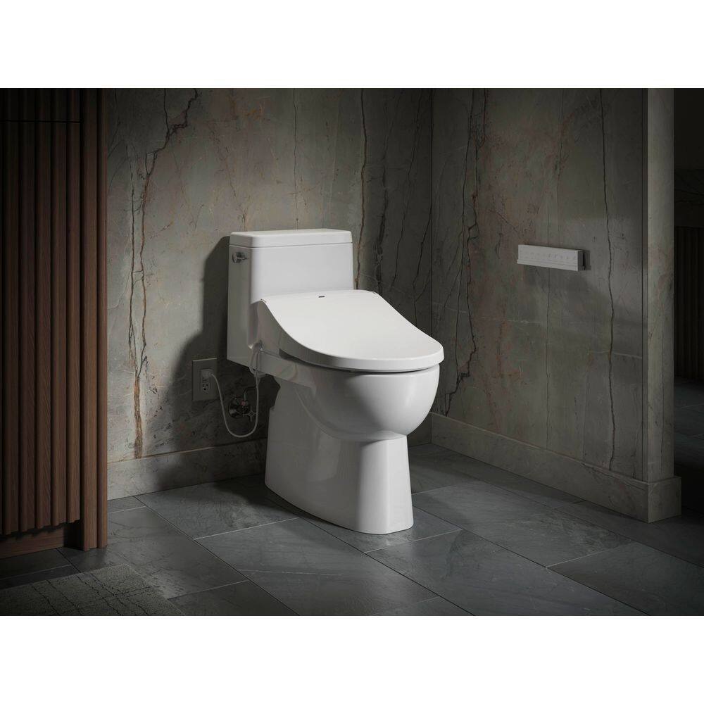 White Round Heated Bidet Toilet Seat with Remote Control