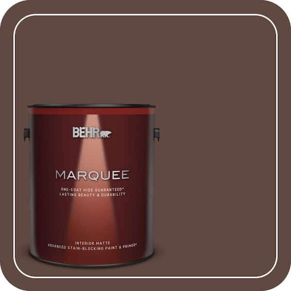 BEHR MARQUEE 1 gal. #N150-7 Chocolate Therapy Matte Interior Paint & Primer