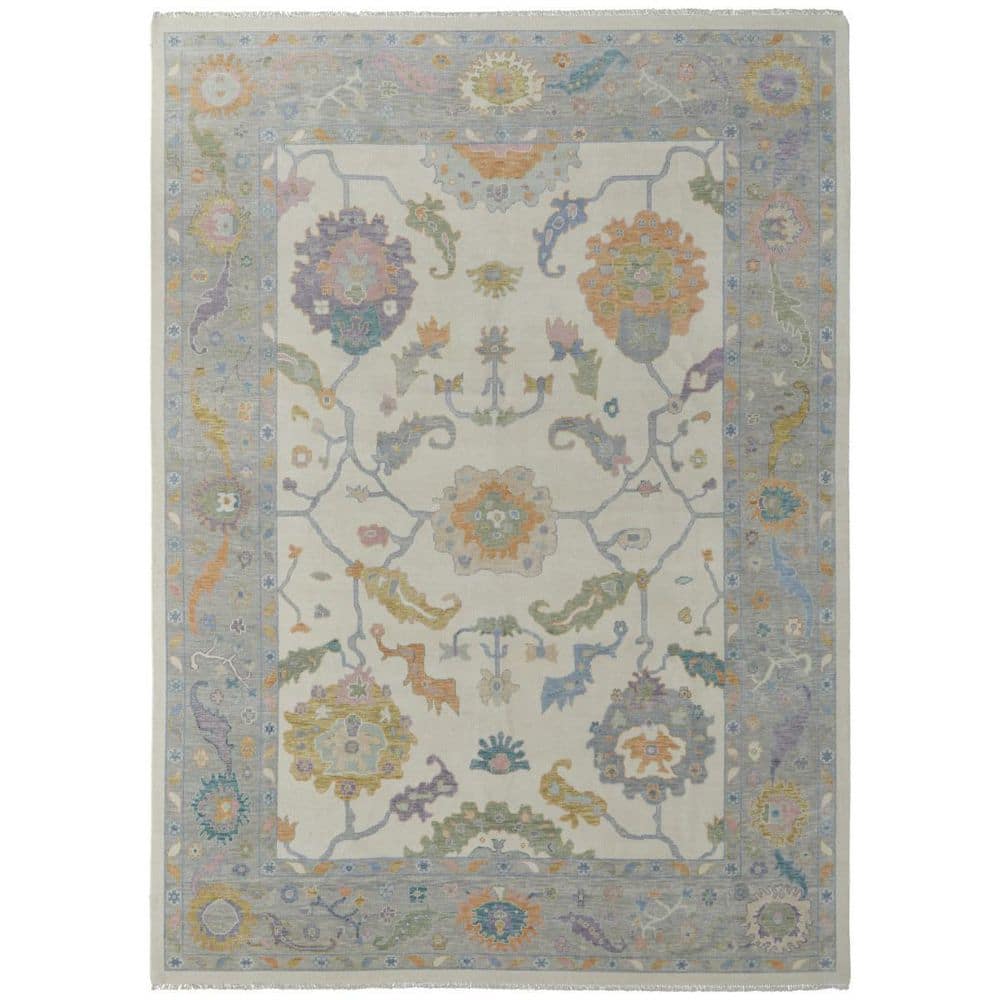 Gray, Ivory, Orange Floral 2 ft. x 3 ft. Area Rug price history on PriceWatchPro