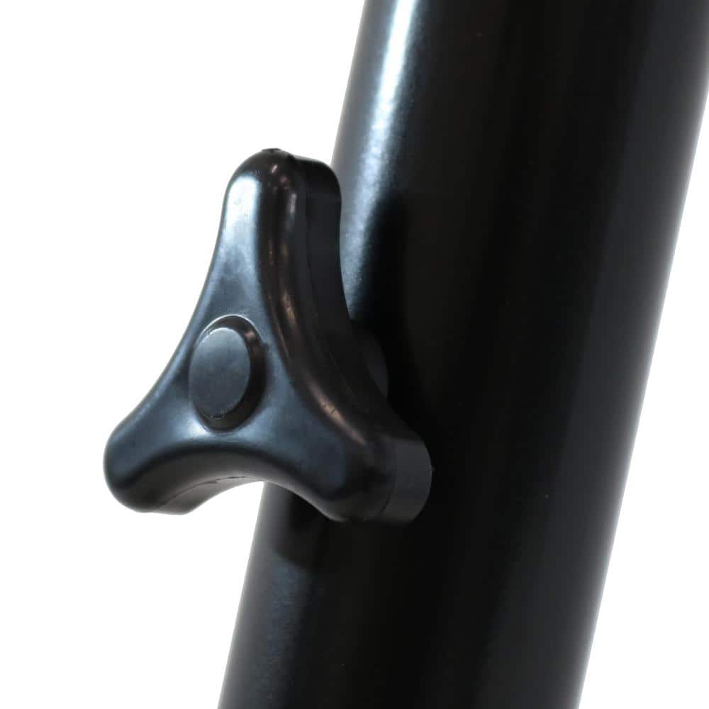 Adjustable Black Powder-Coated Steel Hammock Chair Stand