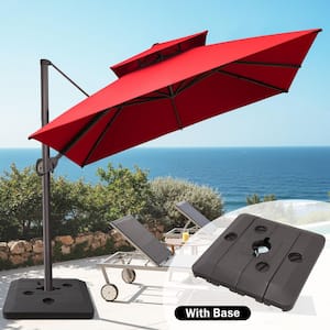 10 ft. sunbrella patio umbrella 10 ft Sunbrella Cantilever Umbrella Deluxe Curvy Umbrella