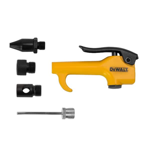 DEWALT Five 5-pieces Blow Gun Kit (with Venturi Tip, Rubber Tip, Adaptor, and Needle Inflation Tip)