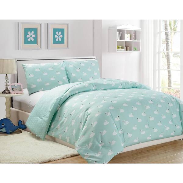 HOME MAISON Chenia 2-Piece Seafoam Twin Comforter Set