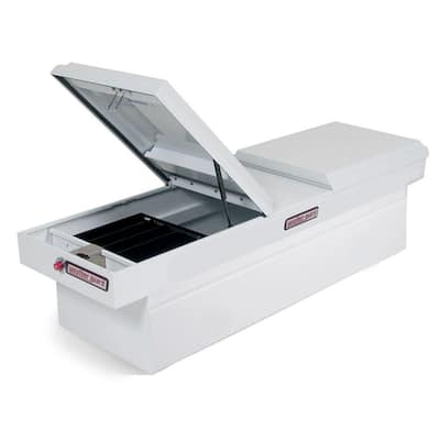 71.5 White Steel Full Size Crossbed Truck Tool Box