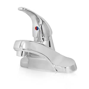 Single Handle Single Hole Bathroom Faucet without Deckplate in Chrome