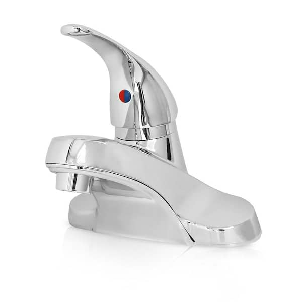 Single Handle Single Hole Bathroom Faucet without Deckplate in Chrome