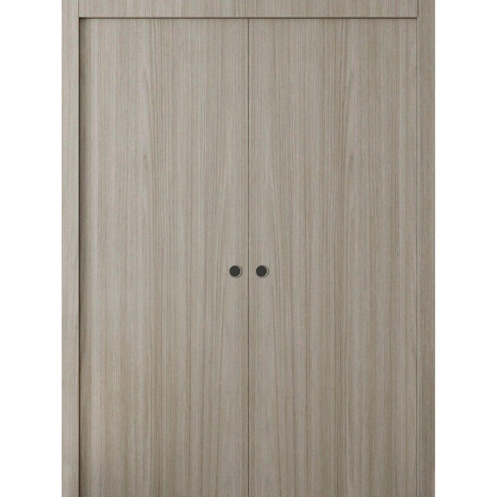 Assembly Required 3011 64 in. x 84 in. Reversible Oak Franko Color Solid Core Wood Sliding Door Kit w/Separate Jamb price history on PriceWatchPro