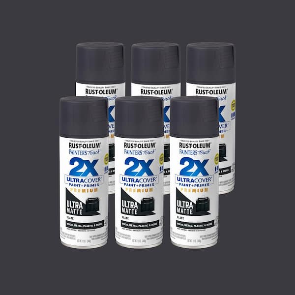 12 oz. Matte Slate Ultra Cover General Purpose Spray Paint (Case of 6)