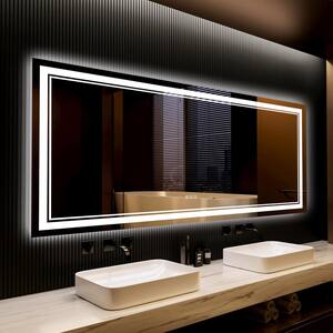 48 in. W x 32 in. H Large Rectangular Frameless Anti-Fog Wall-Mounted LED Bathroom Vanity Mirror