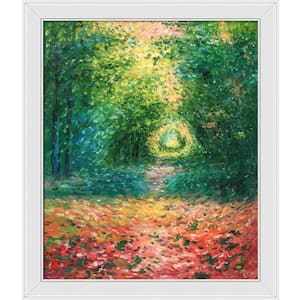 Undergrowth in Forest of Saint-Germain by Claude Monet Galerie White Framed Nature Painting Art Print 24 in. x 28 in.