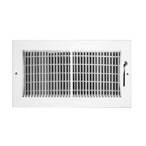 8 in. x 4 in. 2-Way 1/3 in. Fin Spaced Wall/Ceiling Register