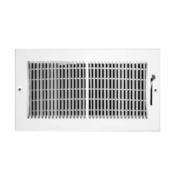 TruAire 8 in. x 4 in. 2-Way 1/3 in. Fin Spaced Wall/Ceiling Register ...