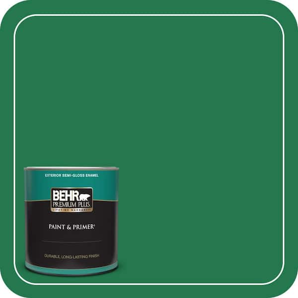 BEHR PREMIUM PLUS 1 qt. #460B-7 Pine Grove Semi-Gloss Enamel Exterior Paint & Primer