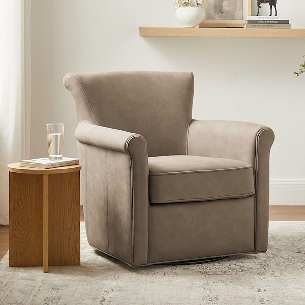 Pooh　HERMES アームチェア ブラウン Quality Components Plus Winton Honey Brown Faux Leather Arm Chair