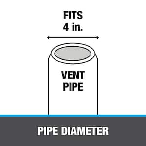 No-Calk 18 in. x 18 in. Rustproof Vent Pipe Roof Flashing with 4 in. Diameter