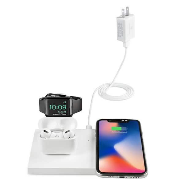 Wasserstein 3-in-1 Wireless Station for Samsung Galaxy Phone/Buds/ Watch, Apple iPhone/AirPods/Watch, Huawei/Sony/Google/LG Samsung3in1ChargingStandUS - The Home Depot