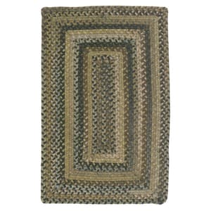 Cabin Grecian Green 2 ft. x 4 ft. Rectangle Braided Area Rug