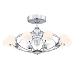 Kerring 32 in. Indoor Chrome Ceiling Fan with Light Kit