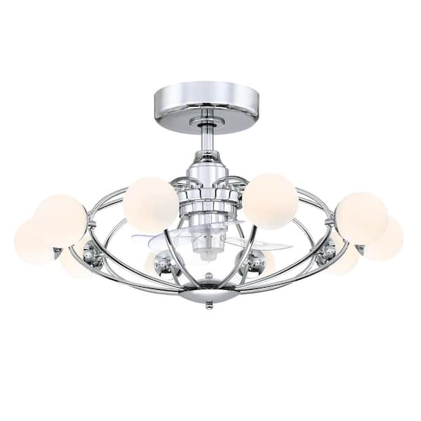 FANIMATION Kerring 32 in. Indoor Chrome Ceiling Fan with Light Kit