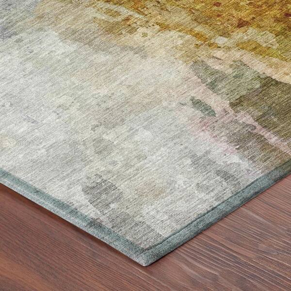 Chantille Machine Washable Indoor/Outdoor Abstract ACN2739 Copper 2 ft. x 7 ft. Runner Rug