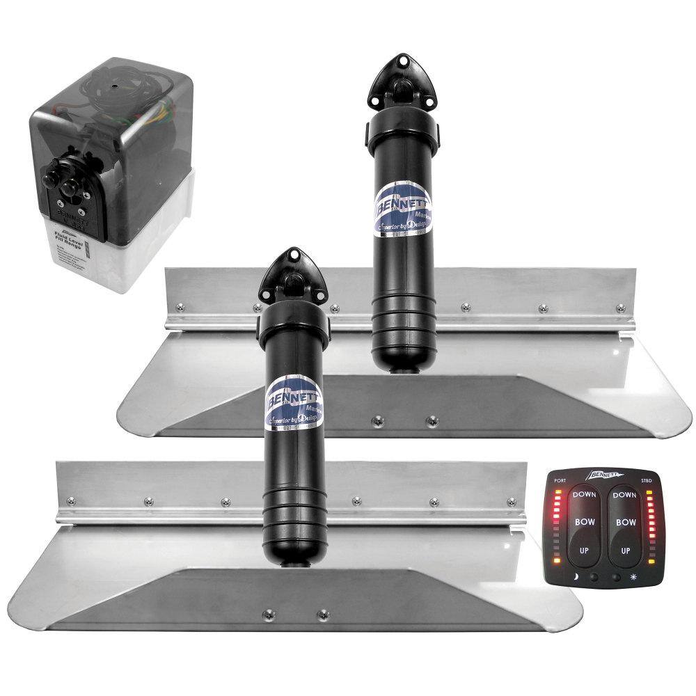 UPC 666285105702 product image for Bennett 18 in. x 9 in. Hydraulic Trim Tab Set with Electronic Indication Control | upcitemdb.com