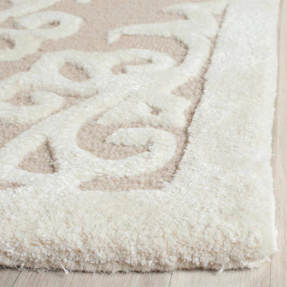 Ivory Elegance 9' x 12' Hand-Tufted Wool Rectangular Area Rug
