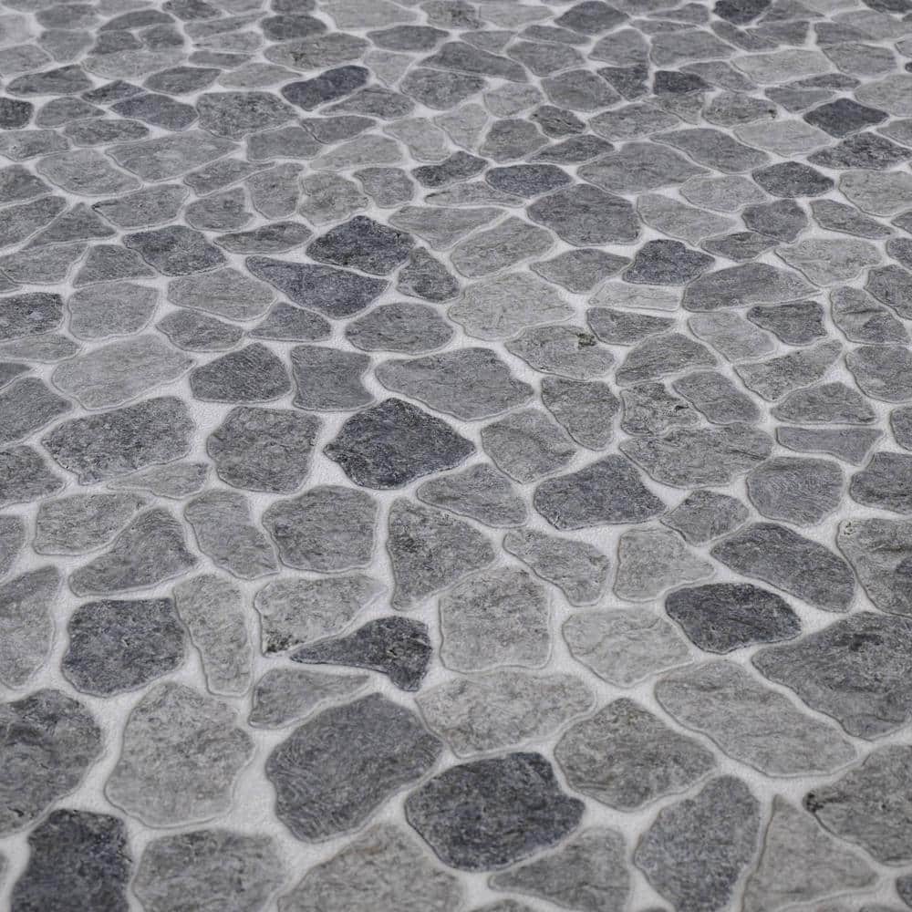 Full Eclectic 18 in. x 18 in. Stone Grey Marble Tumbled Wall and Floor Tile (10.9 sq.ft./case) price history on PriceWatchPro
