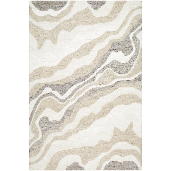 Divine Ivory Cottage Abstract 2 ft. x 3 ft. Area Rug