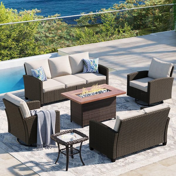 wicker ove fire table costco