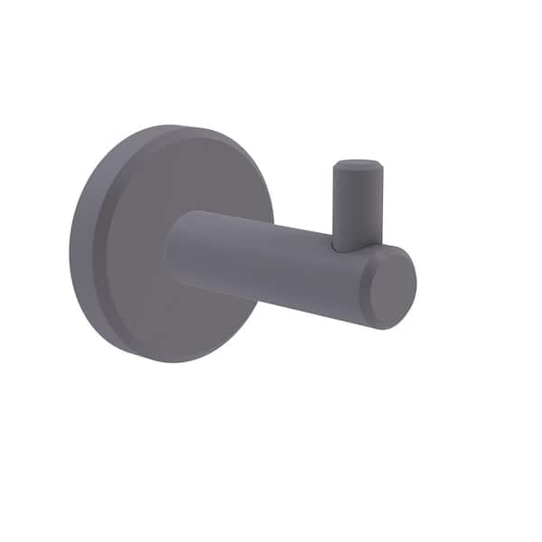 Allied Brass Malibu Robe Collection Knob Robe/Towel Hook in Matte Gray