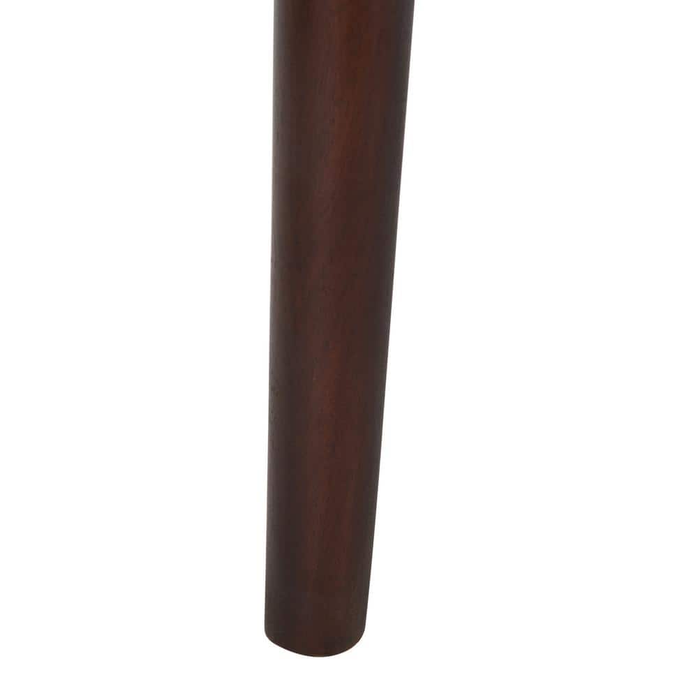 Juneau Mid-Century Walnut Brown Leather Accent Chair