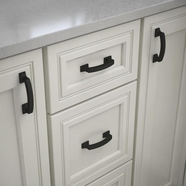 4-Pack Classic Edge 3 in. (76mm) Classic Matte Black Cabinet Pulls